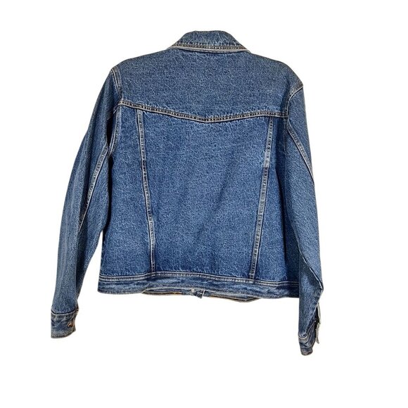 Bill Blass Denim Jacket L Jean Retro Western Boho Cowgirl Concert Neutral 80s - Picture 9 of 11